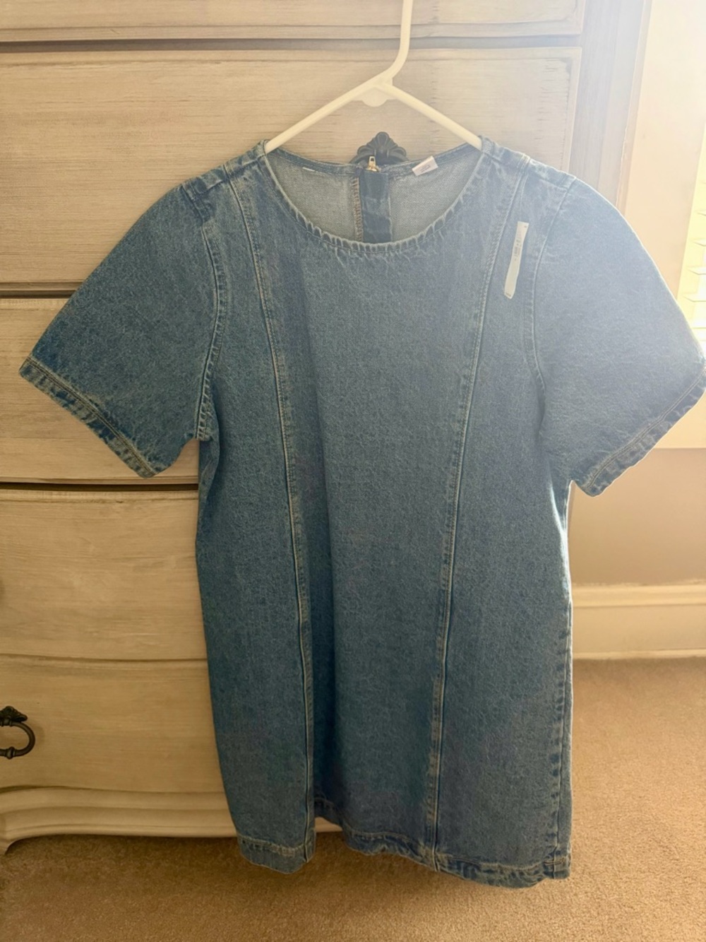 Old Navy Blue Denim Short Sleeve Dress